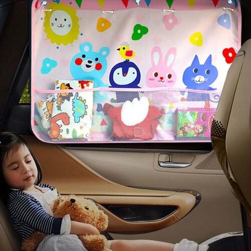 Car Windshield Car Sun Shade Curtains Cute Cartoon Car Styling Rear Side Window Sunshade Protect Window Curtains Home Decor