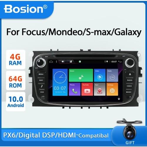 PX6 4G+64G RK3399 DSP 2din Android10 Car Dvd for Ford focus Mondeo S-max smax Kuga c-max Gps Autoradio wifi BT Multimedia Player