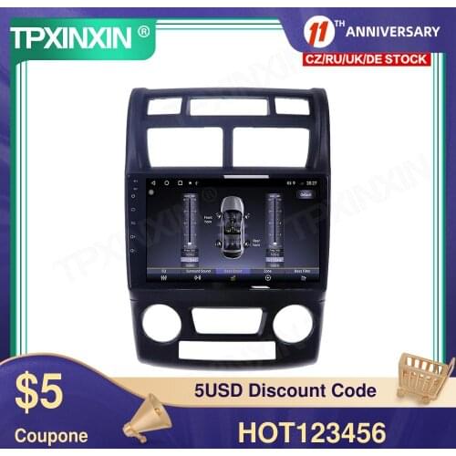 128G Android 10 For Kia Sportage 2007-2009 Car Multimedia Player GPS Navigation Head Unit Auto Radio Audio Stereo Tape Recorder