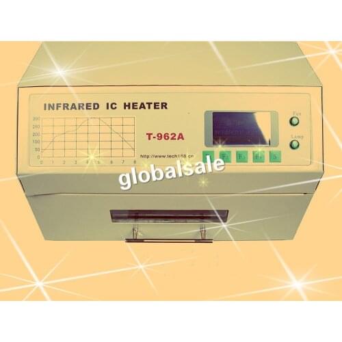 FREE SHIPPING PUHUI T-962A Infrared IC Heater T962A Desktop Reflow Oven BGA SMD SMT Rework Sation T 962A Reflow Wave Oven