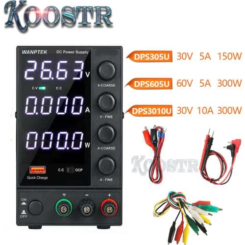 DPS3010U 30V 10A/DPS305U 30v 5A/DPS605U 60V 5A/300W Switching DC Power Supply 4 Digits Adjustable Mini Power Supply AC 110V/220V