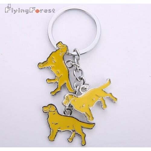 Golden Retriever dog Key Chains for Lovers Trinkets for Keys Car Key Ring best friend Keychain woman men Wholesale