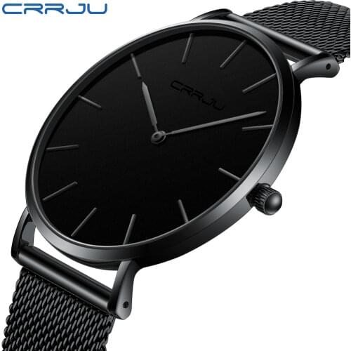 2021CRRJU New Lover Watch Top Brand Luxury Stylish Ladies Simple Wristwatch Stainless Steel men watches Waterproof Quartz Clock