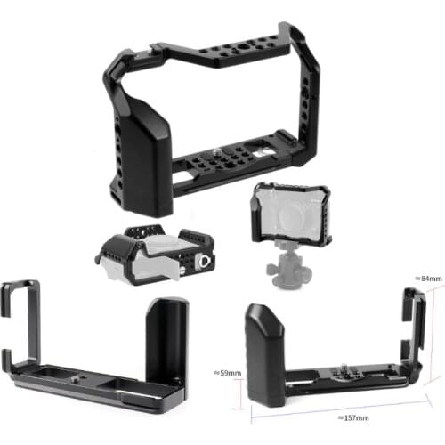 XT4 L Shape Grip Bracket Holder Side Plate Protective Cage Hand Grip for FUJIFILM Fuji XT4 Camera Arca-Swiss Shoe Video Shooting