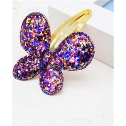 Baby Girls Hair Accessories Sequins Heart Butterfly Barrettes Glitter Stars BB Clip Hair Clips Kids Children Hairpin