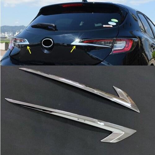 For Toyota Corolla Sport Hatchback 2019 Car Rear Tail Light Lamp Moulding Trim Auto Exterior Accessories 2pcs