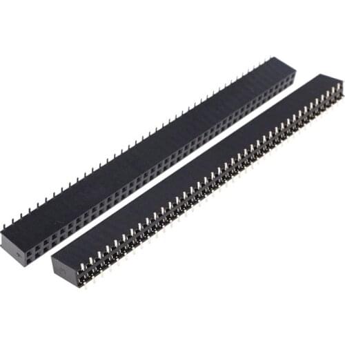 300pcs 2.54mm 2x40 80P Female Header Dual Row Pin Header SMT Plastic height 8.5mm PCB Socket Headers