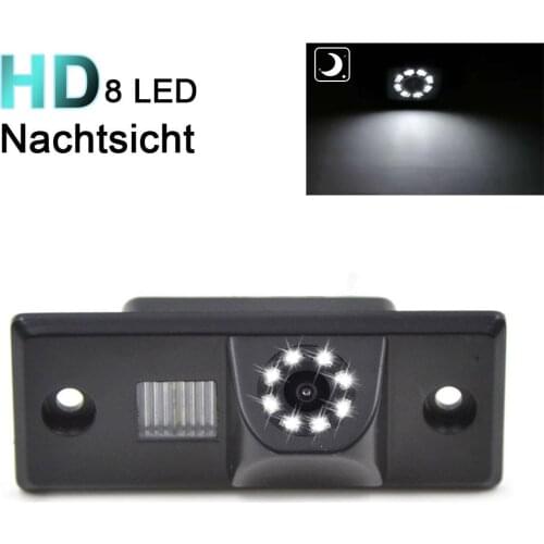 With 8LED HD Night vision rear view backup car camera For VW Passat Sharan Jetta POLO 3C Bora Skoda Scirocco Fabia 2008- 2014