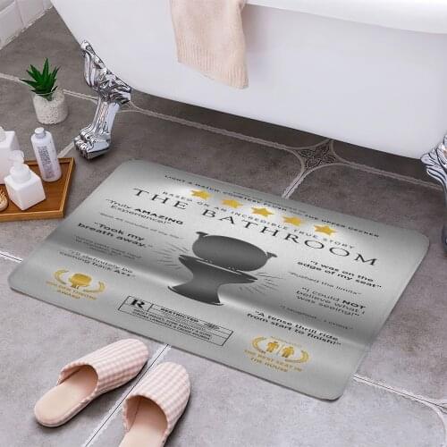 The Bathroom Movie Poster 3D Print Doormats Rectangle Non-Slip DoorMat Bedroom Kitchen Entrance Print Door rugs Dropshipping