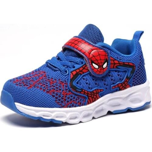 2021 Disney Childrens Shoes Spider-man girl Kids Shoes Boys' Sports Shoes Summer mesh breathable sneakers size 26-37