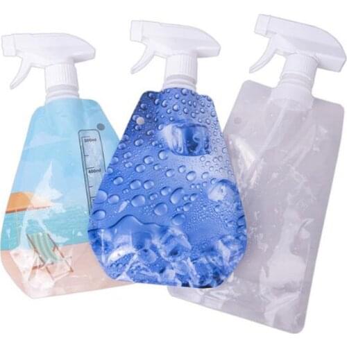 10pcs Foldable Plastic Water Bag Multifunctional Water Spray Can Bag Environmentally Watering Flowers Plants