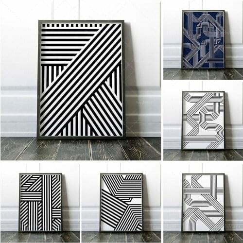 Geometric line modern art set, decorative bohemian abstract printing geometric art set, minimalist art wall, abstract geometric