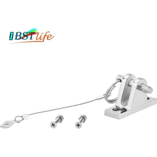 Stainless Steel 316 Boat Bimini Top Deck Hinge with quick release pin and lanyard Marine Kayak Canoe Boat Cover Sprayhood