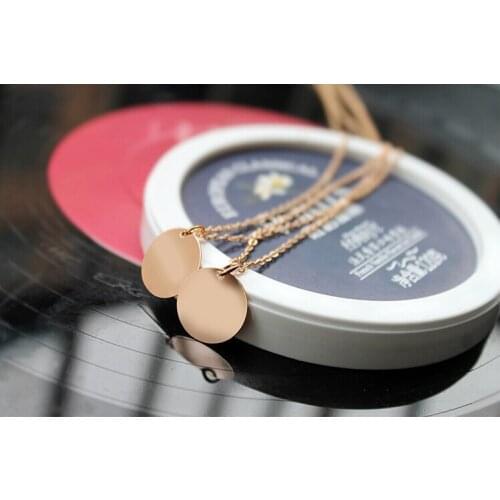 New Personality Simple Round Necklace Pendant Women Unique Design Fashion Jewelry