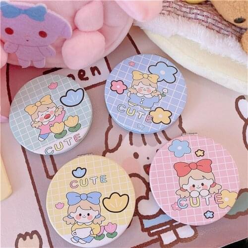 Cute Girls Mini Mirror Double Sides Portable Mirror Pocket Makeup Cosmetics Compact Mirrors Drop Shipping