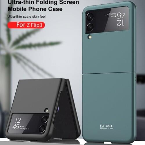 GKK Fold Case For Samsung Galaxy Z Flip 3 Flip3 Foldable Matte PC Plastic Cover