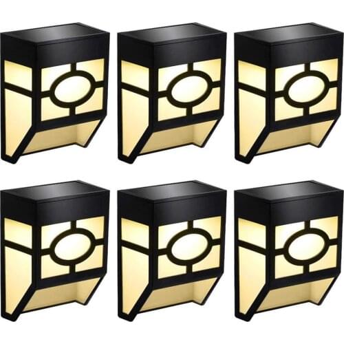 1/2/4PCS LED Outdoor Solar Powered Light Waterproof Solar Garden Light Step Fence Landscape Lamp For Deck Patio Yard Decoration