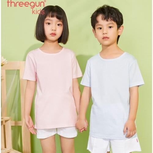 THREEGUN Short Sleeve T-shirts For Girls