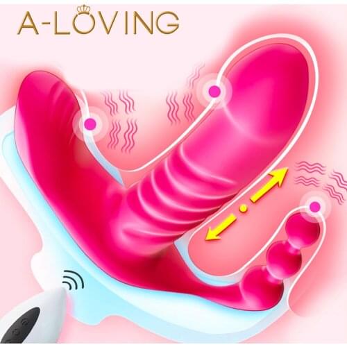 3 in 1 Remote Control Panties Vibrators for Women G Spot Clitoris Anal Stimulator Dildo Adult Female Masturbator Vagina Sex Toy