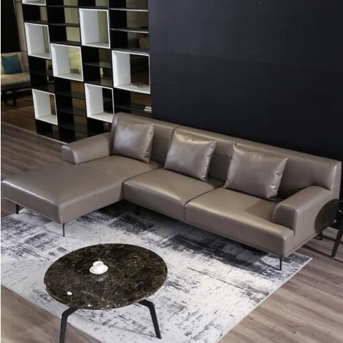 U-BEST Modern Home Furniture Sectional L Shaped Fabric Couch for Living Room Genuine Leather Sectional Sofa set