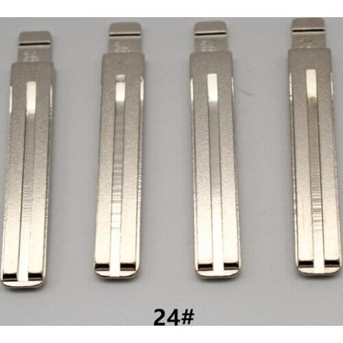 XIEAILI OEM 30Pcs 24# Metal Uncut Flip KD Remote Key Blade For Volvo Mid Slot K40