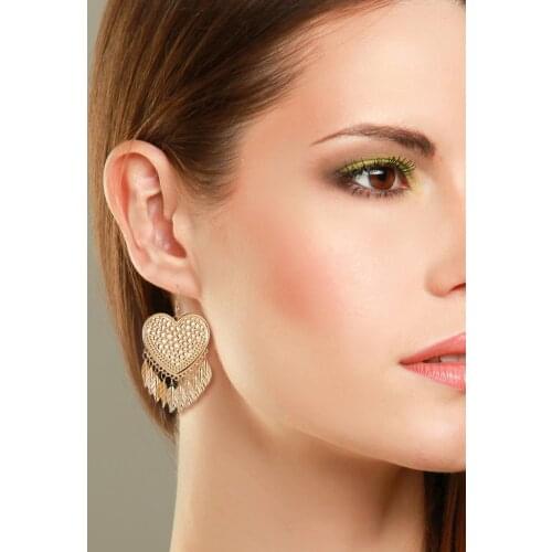 Boho Water Drop Leaves Long Earrings Environmental Protection and Non-fading Ethnic Style Ear Hook Women Korean Jewelry