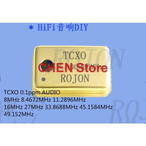 1PCS Gold Plated TCXO 0.1ppm AUDIO 8MHz 11.2896MHz 16MHz 27MHz 33.8688MHz 45.1584MHz 49.152MHz High precision crystal oscillator