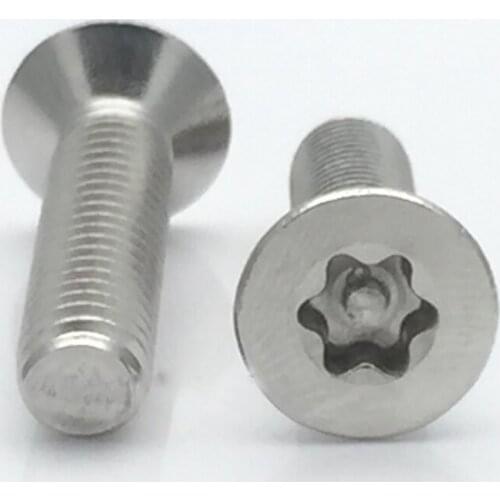 10pcs M5 Torx countersunk screws T&TX flat head with column anti-theft screw mechanical bolts stainless steel bolt 8mm-60mm long