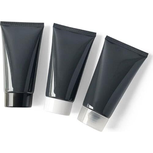 120ml 40pcs/lot Dark Grey Empty Plastic Make up Screw Cap Soft Tube Cosmetic Facial Cleanser Hand Cream Packing Squeeze Tube
