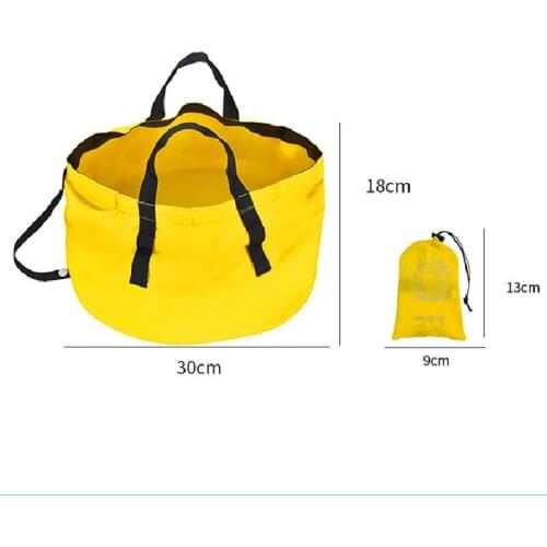 12L Folding Basin Portable Travel Foot Soaking Bag Foldable Bucket Foot Wash Basin Travel Vegetable and Fruit Washing Basin