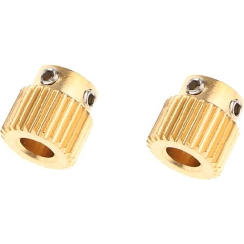 2pack 3D Printer Feedstock Wheel Extruder Hobbed Feed Gear Drive Gear For Reprap