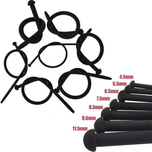 4.5/5.5/6.5/7.5/8.5/9.5/11.5mm Male Silicone Catheter Penis Plug Stretching Chastity Device Urethral Dilators Urethral Sounds