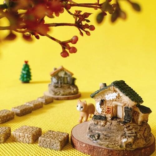 5pcs*^*New arrival*^*/little house/miniatures cottage/shabby /cute/ fairy garden/gnome/moss terrarium home decor/crafts/H031