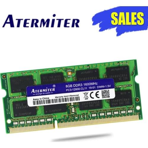 Atermiter DDR3 laptop DDR4 8GB 4GB 16GB memory 1333 2400 2666 2133 204pin Sodimm Notebook RAM PC3 PC3L tablet placa de video