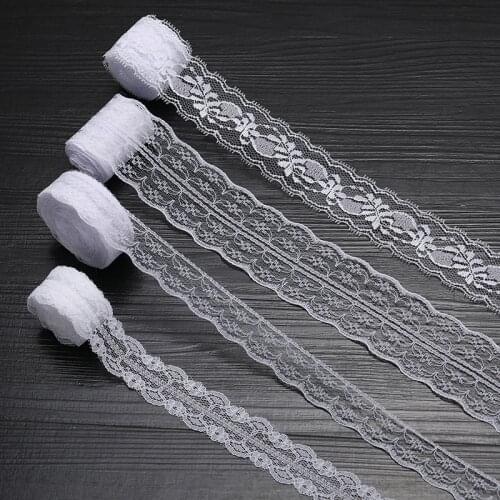 10M Length White Lace Net Ribbons Fabric Trim DIY Sewing Handmade Craft Materials Apparel Sewing Supplies