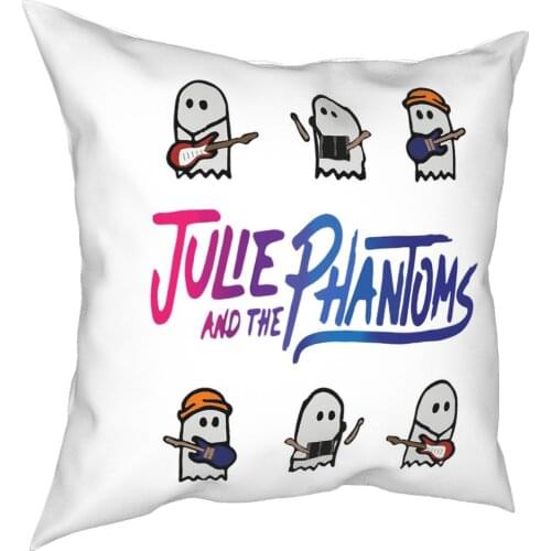 Julie And The Phantoms Ghost Square Pillow Case Polyester Decorative Pillow Sunset Curve Band Novelty Cushion Covers