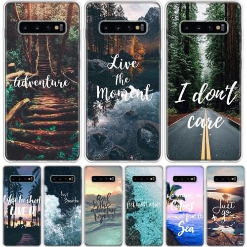 Travel Mountain Sea Beach Cover Phone Case For Samsung Galaxy A51 A71 A50 A10 A20E A30 A40 A70 M30S A01 A21 A6 A7 A8 A9 Plus + C