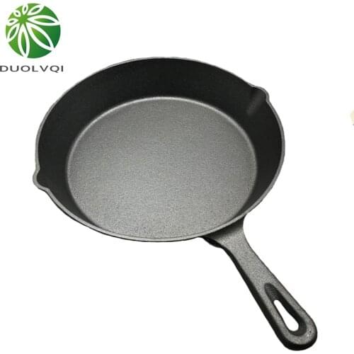 Duolvqi Black Mini Not Sticky Casting Iron Pan Stone Layer Frying Pot Saucepan Small Fried Egg Pot Use Gas And Induction Cooker