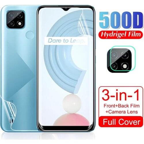 For OPPO Realme C21 Soft Hydrogel Screen Protector Camera Lens Front Back Protective Film Not Glass GT Neo Narzo 30 5G V13 8 Pro