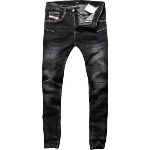 2021 New Streetwear Fashion Men Jeans Black Classical Denim Pencil Pants hombre Elastic Skinny Jeans Men Hip Hop Jeans homme