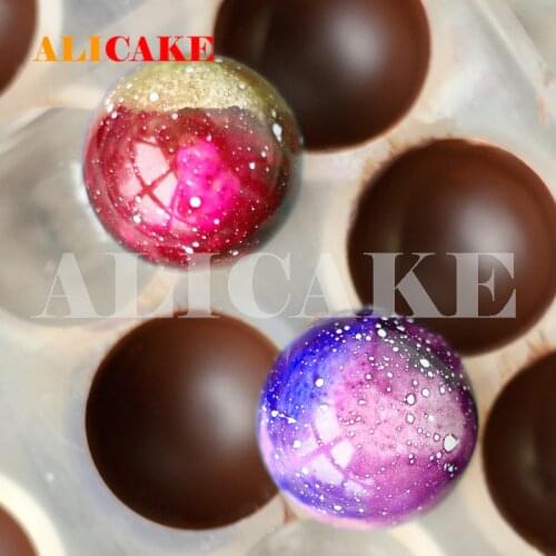 3D Chocolate Ball Bar Molds Polycarbonate Chocolate Mold Candy Fondant Tray Mould Plastic Form Baking Pastry Bakery Tools