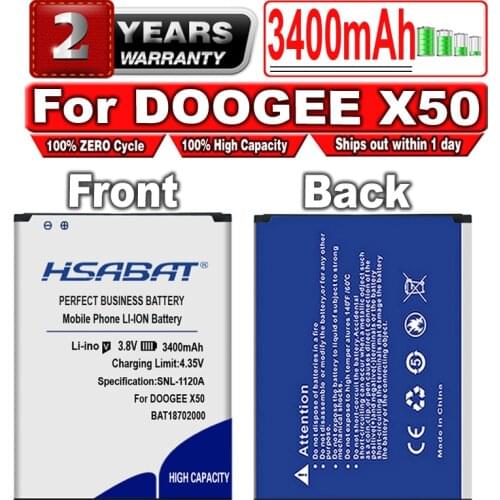 HSABAT 2900mAh BAT18702000 Battery for DOOGEE X50 High Quality mobile phone Replacement Batteries