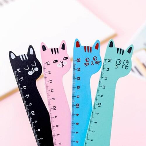 Cat Ruler Kawaii Accessories Cute Ruler Novelty Stationery Patchwork Ruler Cartoon Cute Set of Drafting Rules School Supplies