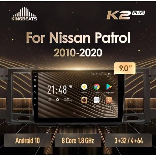 KingBeats Android Octa-Core head unit HU 4G in Dash Car Radio Multimedia Video Player Navigation GPS For Nissan Patrol Y62 2010 - 2020 9 Inch no dvd 2 din Double Din Android Car Stereo 2din