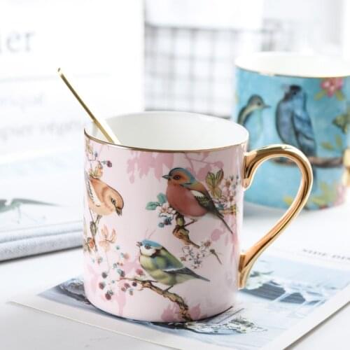 Bone China Coffee Mug Love Heart Couple Tea Milk Cup Creative Wedding Anniversary Gift Kawaii Mug Tumbler Cup Tumbler with Straw