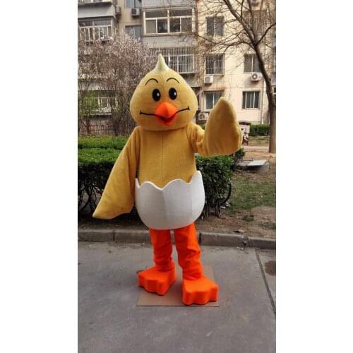 Egg Chick Mascot Costume Suit Cosplay Party Game Dress Outfit Halloween Fancy us Apparel Cartoon Character Birthday Clothes Gift