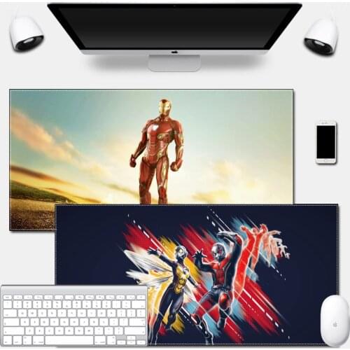 Mouse Pad Desk Mat Cartoon Anime Sexy Gaming Large Size Customization Marvel Spdier Man Deadpool Iron
