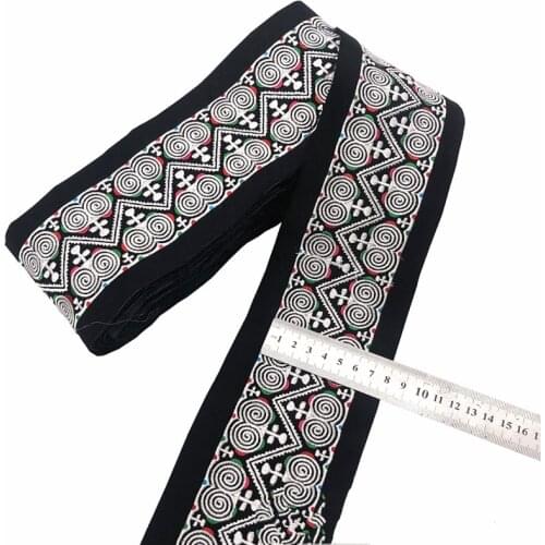 1 Yards Sequin Lace Fabric Embroidery Ribbons Flower Lace Trims Floral DIY Apparel Swiss Sewing for Shoes Bags Headdress Craft