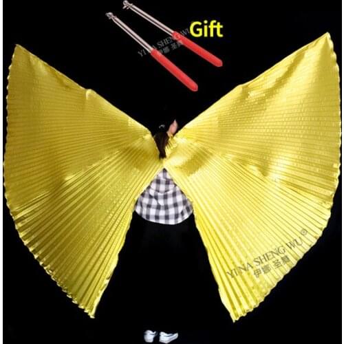 Belly Dance Isis Wings Belly Dance Accessory Bollywood Oriental Egypt Egyptian Wings Costume With Sticks Adult Children Gold New