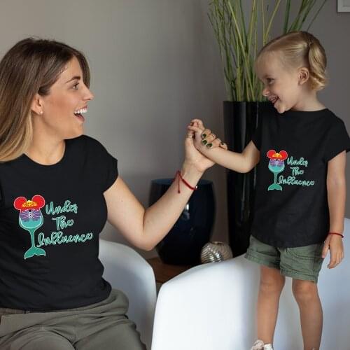 Summer New Products Wine Glass Princess Family Clothes Cartoon Pattern Kawaii Fashion Trend Adult Unisex Outdoor Style Girl Boy